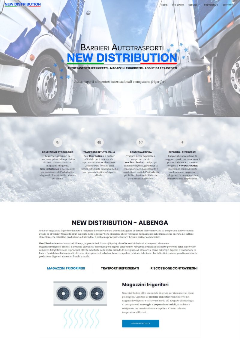 New Distribution - Albenga - Trasporti alimentari e magazzini frigoriferi